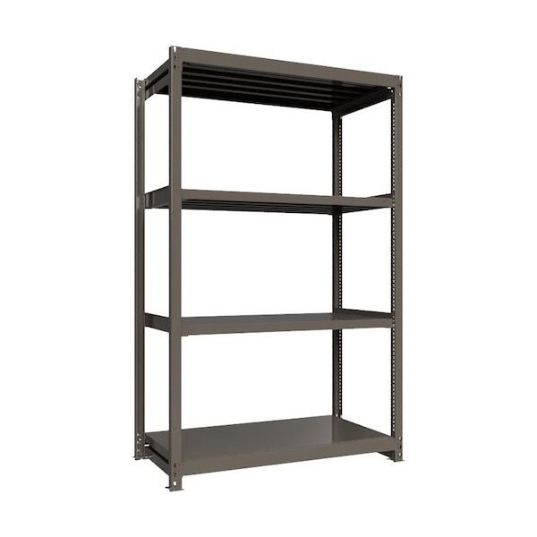 ICHIMAI 重量ボルトレスラック 段荷重1000Kg H2400×W1500×D750 天地4段 単体グレー TH1000-857T4（直送品）