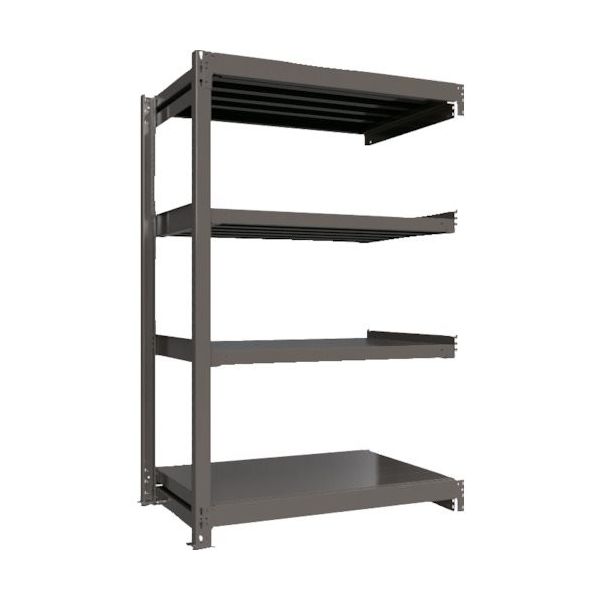 ICHIMAI 重量ボルトレスラック 段荷重1000Kg H1800×W1200×D750 天地4段 連結グレー TH1000-647R4（直送品）