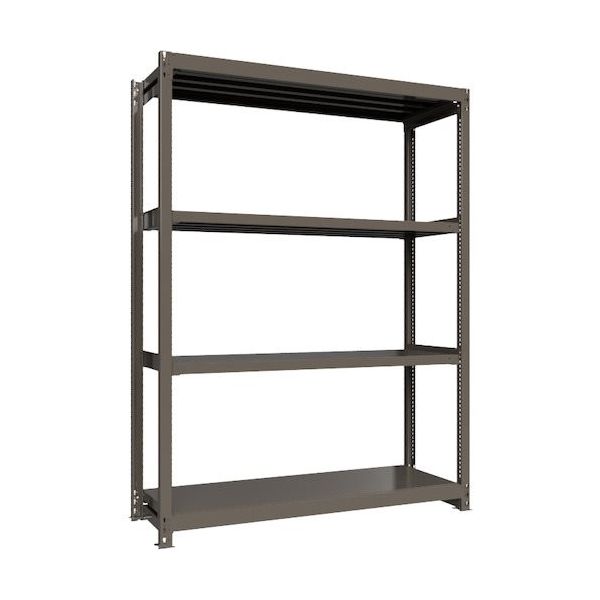 ICHIMAI 重量ボルトレスラック 段荷重1000Kg H2400×W1800×D600 天地4段 単体グレー TH1000-866T4（直送品）