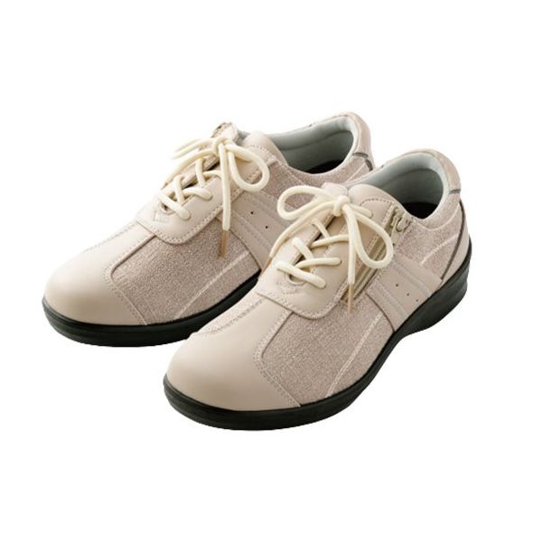 グリム 腰らくスニーカー ベージュ Lサイズ 67-5216-35 1足（直送品）
