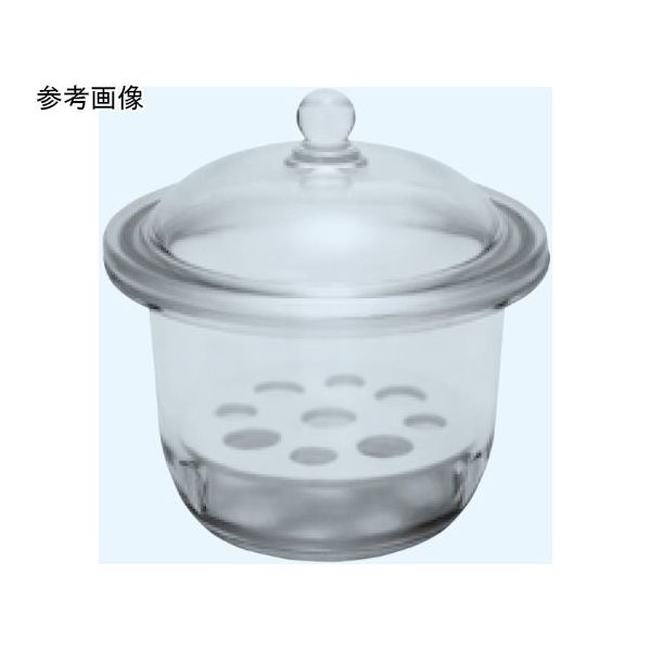 日本理化学器械 ガラスデシケーター(玉蓋タイプ)茶 呼称径240 639-240T 1個 65-8682-92（直送品）