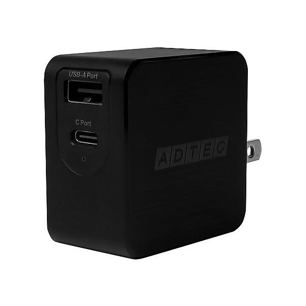 アドテック PD充電器/65W/AC/BK APD-A065AC-BK 1個 67-7462-37（直送品）