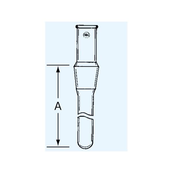 日本理化学器械 温度計用保護管A TS摺部15 A 足長さ200 上内径10 足径8mm 底部開放型 045-1508 1個（直送品）