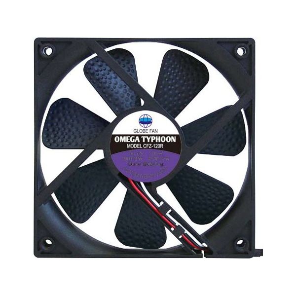 アイネックス OMEGA TYPHOON 120mm 高速タイプ CFZ-120RB 1個 67-9231-62（直送品）