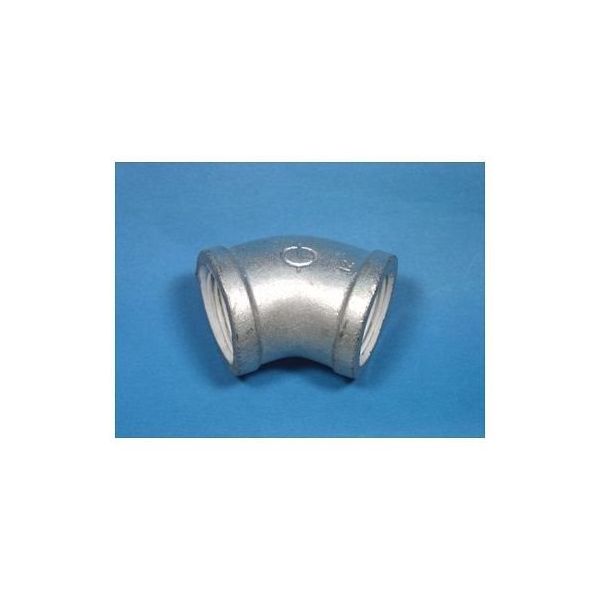 リケン 白 45°エルボ(バンド付) ZD-45BL_40A 1個 64-3300-29（直送品）