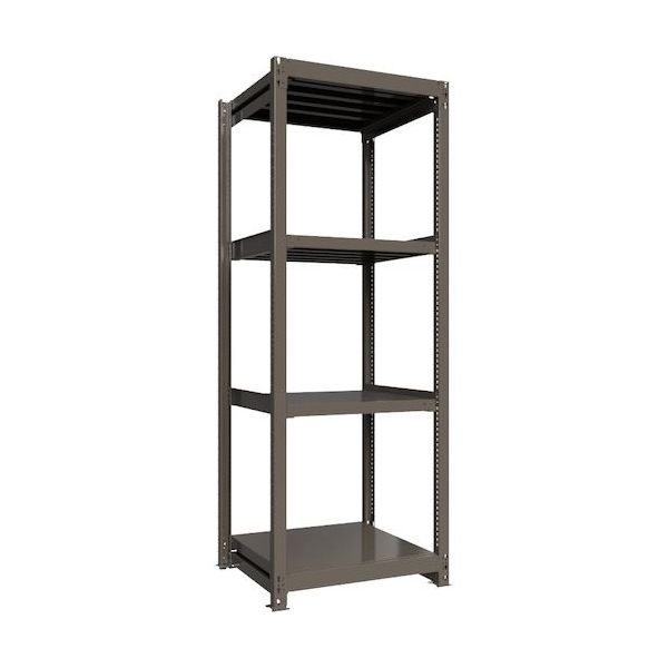 ICHIMAI 重量ボルトレスラック 段荷重1000Kg H2400×W900×D750 天地4段 単体グレー TH1000-837T4（直送品）