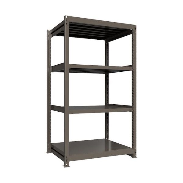 ICHIMAI 重量ボルトレスラック 段荷重1000Kg H2100×W1200×D900 天地4段 単体グレー TH1000-749T4（直送品）