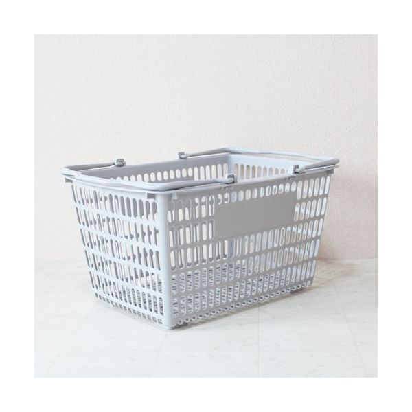 大和産業 買い物かご SLー8 ライトグレー 10個セット SL-8-LGY-10P 1セット(10個) 538-0380（直送品）