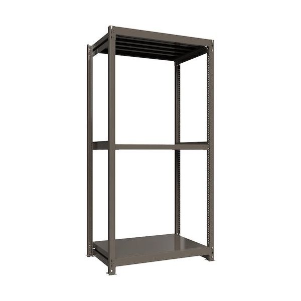 ICHIMAI 重量ボルトレスラック 段荷重1000Kg H2400×W1200×D750 天地3段 単体グレー TH1000-847T3（直送品）