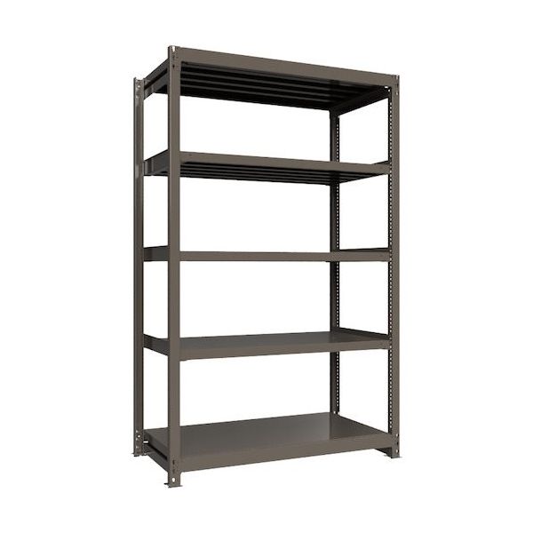 ICHIMAI 重量ボルトレスラック 段荷重1000Kg H2400×W1500×D750 天地5段 単体グレー TH1000-857T5（直送品）