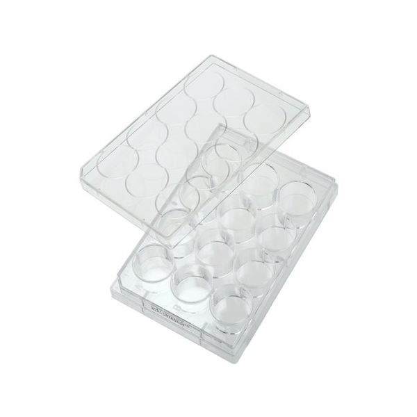 朝日ラボ交易 未処理プレート(12ウェル、平ら底) 100枚入り 229512 1箱(100枚) 65-3677-30（直送品）