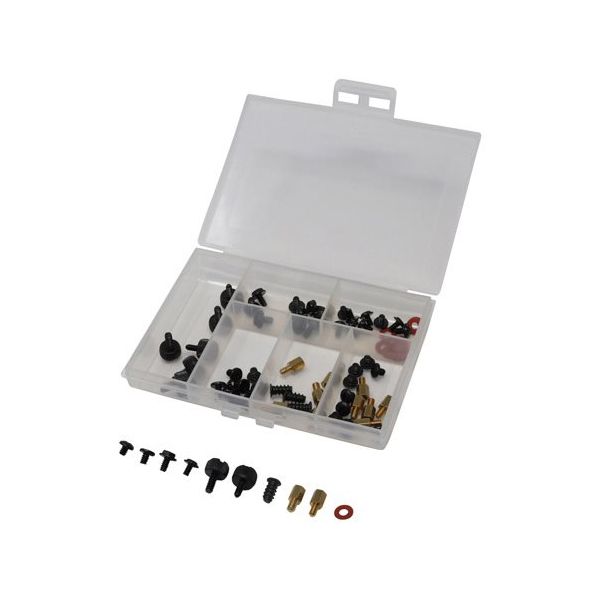 アイネックス ネジセット ケース付 ブラック SCW-03A-BK 1個 68-0583-96（直送品）