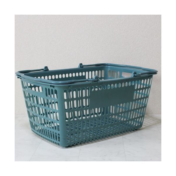 大和産業 買い物かご SLー20 ブルーグリーン 10個セット SL-20-BLGR-10P 1セット(10個) 538-1893（直送品）