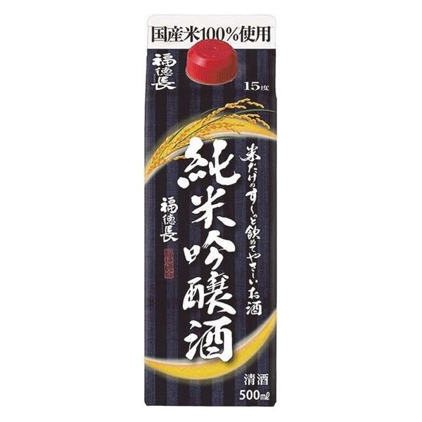 福徳長 純米吟醸酒 す～っと飲めてやさしいお酒 パック 500ml 1