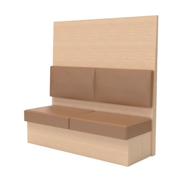 TRUSCO ミーティングベンチシングル H1500XW1500XD575木目 MBS54