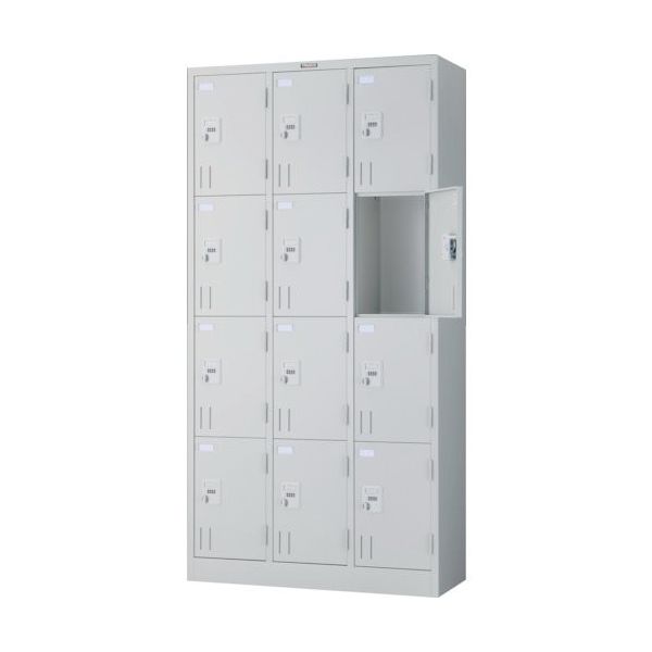 トラスコ中山 TRUSCO 多人数用ロッカー12人用 オフホワイト 900X380XH1790 ダイヤル錠式 SVW12K 1台（直送品）