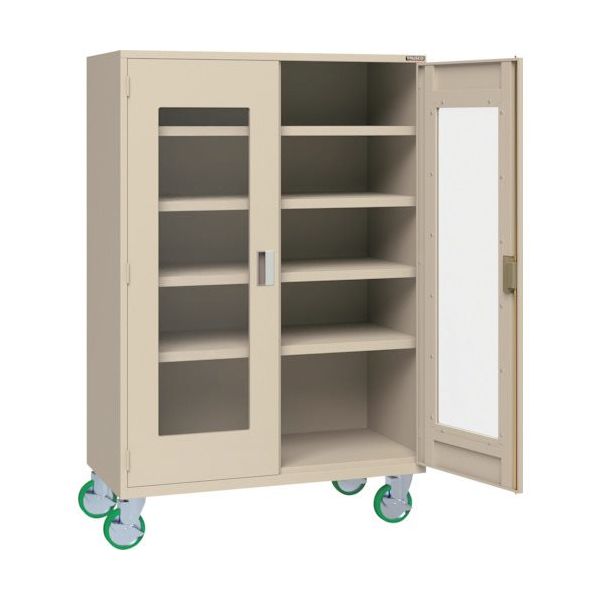 トラスコ中山 TRUSCO スーパーヘビーキャビネット 1200X650 窓・キャスター付 SHC-605LC-A 1台 585-6961（直送品）