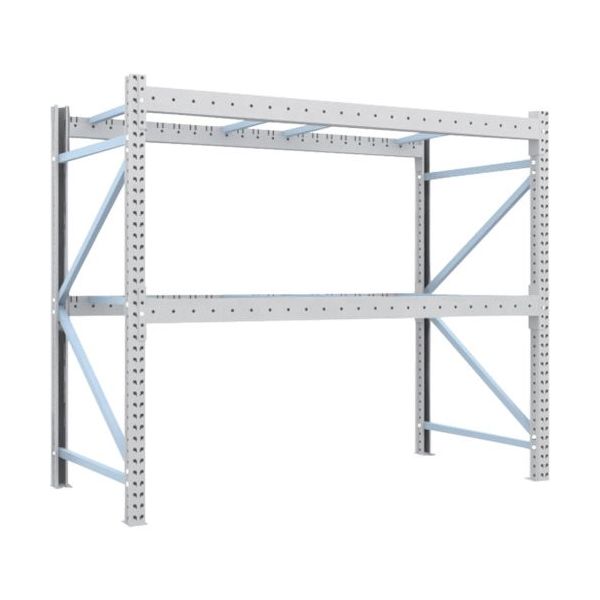 トラスコ中山 TRUSCO 重量パレットラック3トン 2500X1000XH2000 2段 単体 3D-20B25-10-2 1台（直送品）