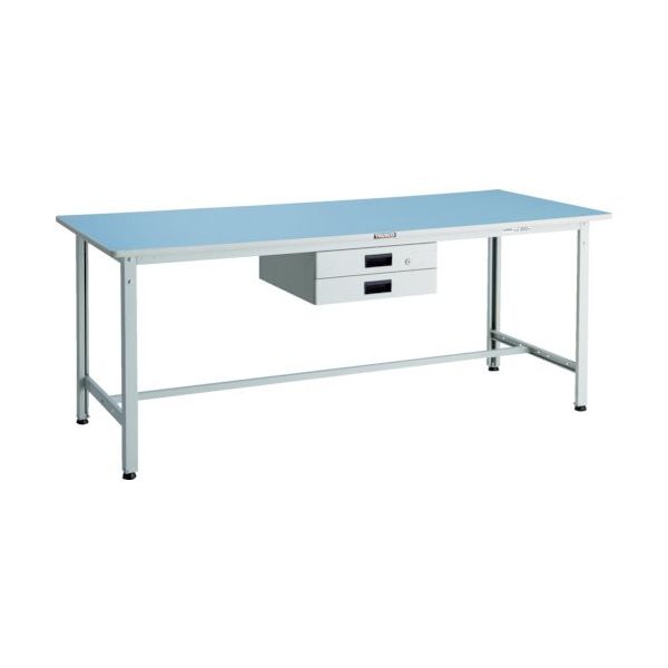 TRUSCO 軽荷重作業台(250kg)BE型 1800X750XH740 薄型1段引出付 ホワイト色 BER-1875UDK1W 1台（直送品）