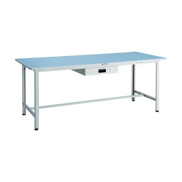 TRUSCO 軽荷重作業台(180kg)BO型 1800X750XH740 薄型2段引出付 ホワイト色 BOR-1875UDK2 1台（直送品）