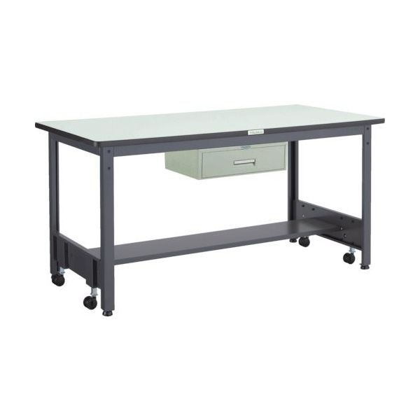 TRUSCO 中荷重作業台(500kg)CFW型 900X750XH740 1段引出付 ダークグレー色 CFWP-0975F1 1台（直送品）