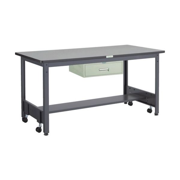 TRUSCO 中荷重作業台(500kg)CFW型 900X750XH740 1段引出付 ダークグレー色 CFWR-0975F1 1台（直送品）