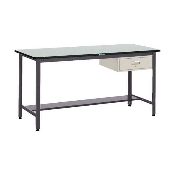 TRUSCO 中荷重立作業台(500kg)HAEW型 900X600XH885 1段引出付 ダークグレー色 HAEWR-0960F1 1台（直送品）