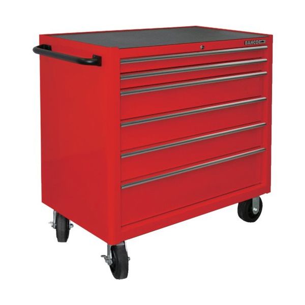 スナップオン・ツールズ バーコ 6段引き出し ロールキャブ カーマインレッド ゴムマット仕様天板 K1475KXL6PSV 1台（直送品）