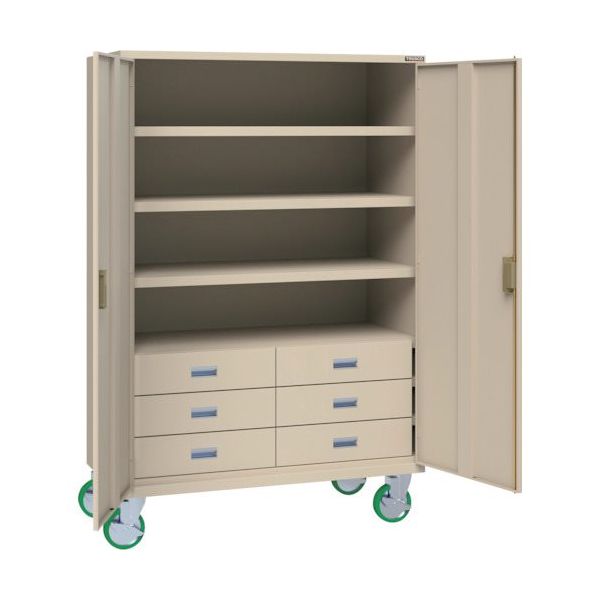 トラスコ中山 TRUSCO スーパーヘビーキャビネット キャスター付 SHC-603LC6L 1台 585-6917（直送品）