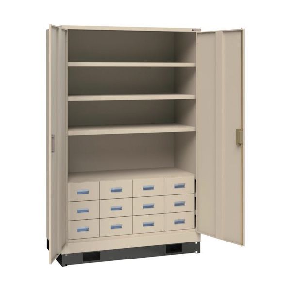 トラスコ中山 TRUSCO スーパーヘビーキャビネット 引出小12個 ベース付 SHC-603MB12S 1台 585-6969（直送品）