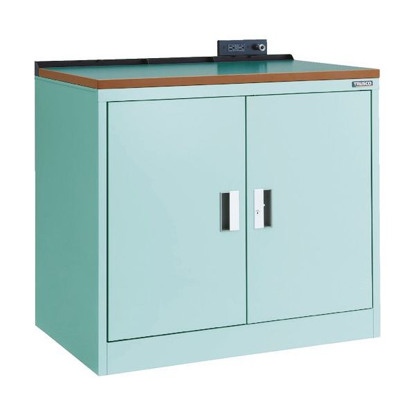 トラスコ中山 TRUSCO フリッパードアキャビネット 1010X650XH920 天板付 グリーン色 FPB302TC 1台（直送品）