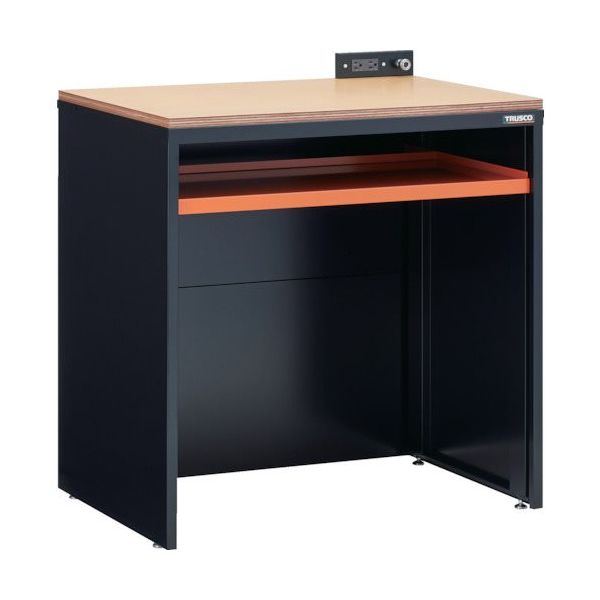 トラスコ中山 TRUSCO TWB型オープン台 900X650XH920 コンセント付 黒 TWB-900C 1台 256-2366（直送品）