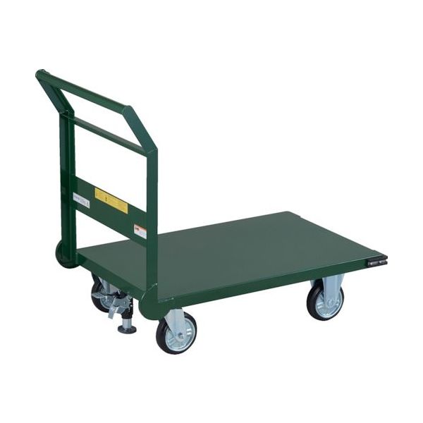 トラスコ中山 TRUSCO 鋼鉄製運搬車 ハンドル側自在車輪 900X600 φ150プレス車 Lストッパー付 SH-2CS 1台（直送品）