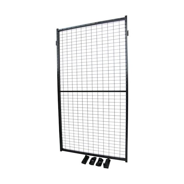 AXELENT 安全柵エックスガード メッシュパネル 高さ1900mm 幅1000mm 色ブラック取付金具付 W322-190100 1枚（直送品）