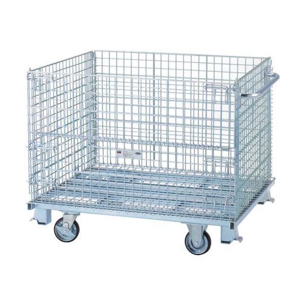 トラスコ中山 TRUSCO ネットパレット ハンドル キャスター付 1200X1000X1000 700kg TNP5NSH 1台（直送品）