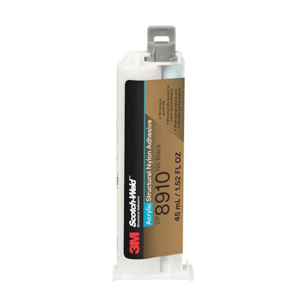 3M ScotchーWeld 二液混合型アクリル接着剤 ナイロンボンダー DP8910NS ブラック 45ml 1セット(12個)（直送品）
