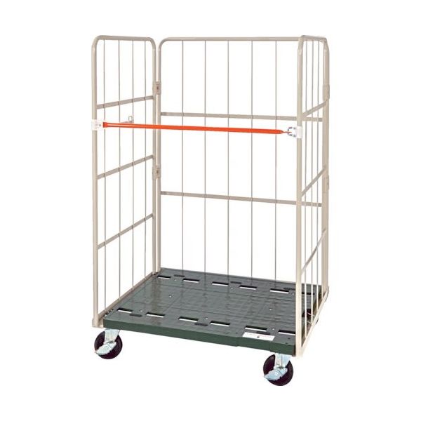 TRUSCO(トラスコ中山):箱台車内寸520×370 ゴム車オール自在タイプ B-1BG オレンジブック 5104947 コンテナ館】トラスコ中山(TRUSCO) 箱台車 B-1BG