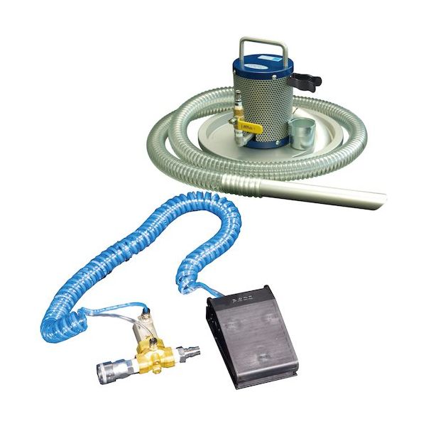 アクアシステム エア式バキュームクリーナー 掃除機 サイレンサー付 足元スイッチ仕様 APPQO600SーAF 1台 535-6420（直送品）