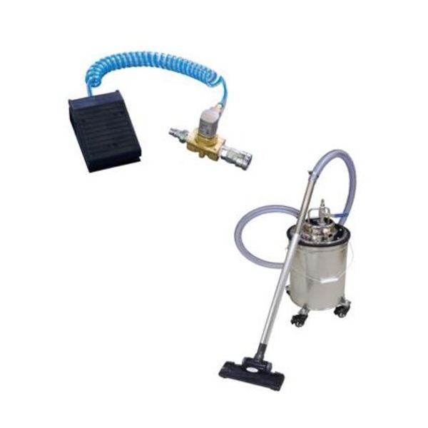 エア式バキュームクリーナー 掃除機セット ステンレス製 足元スイッチ仕様 AVCー550SUSーSET AVC-550SUS-SET-AF（直送品）