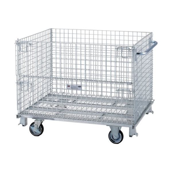 トラスコ中山 TRUSCO ネットパレット ハンドル キャスター付 1200X1000X995 クロムフリー T1012AGSH 1台（直送品）