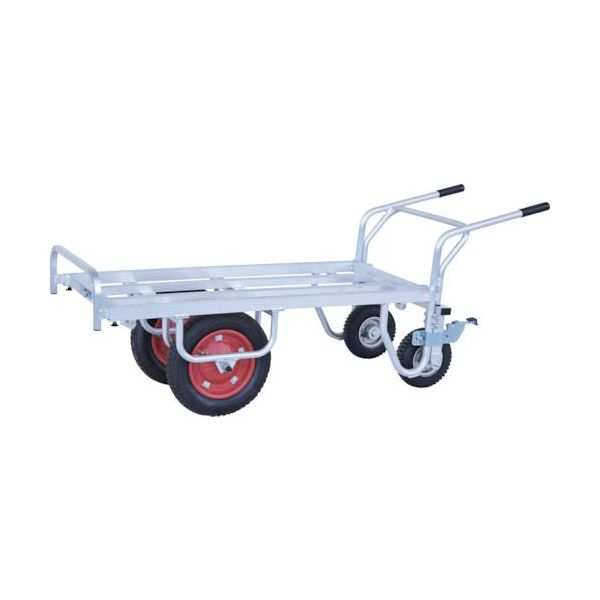 HARAX コン助 補助輪付き 13×3Tエアー入りタイヤ 積載面1130~1330×535 CN-65DW-64TR 1台(1セット)（直送品）