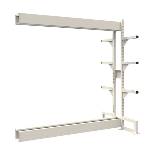 トラスコ中山 TRUSCO ボルトレス長尺保管棚M1.5 複式連結1500X450XH2100 4段 VRM1.57554BW 1台（直送品）