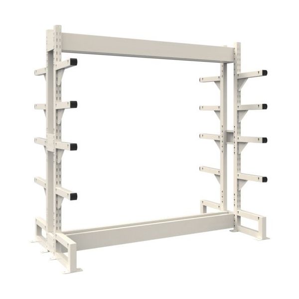 トラスコ中山 TRUSCO ボルトレス長尺保管棚M3 複式基本1200X450XH2100 5段 VRM37455W 1台 539-3315（直送品）