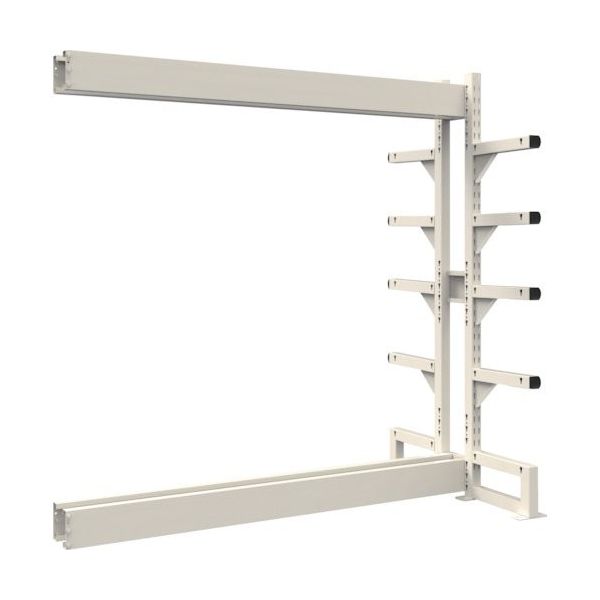 トラスコ中山 TRUSCO ボルトレス長尺保管棚M3 複式連結1200X450XH2100 5段 VRM37455BW 1台（直送品）