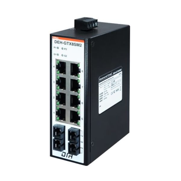 産業用イーサネットスイッチングハブ ギガビットタイプ 光ポート搭載 SCポート搭載 マルチモード DEH-GTX8SM2 1台（直送品）