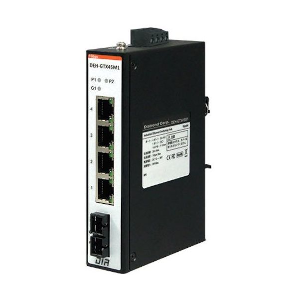 産業用イーサネットスイッチングハブ ギガビットタイプ 光ポート搭載 SCポート搭載 マルチモード DEH-GTX4SM1 1台（直送品）