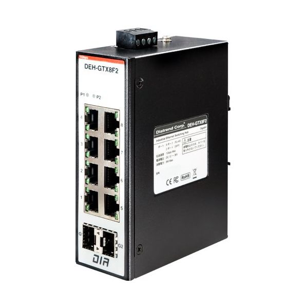 産業用イーサネットスイッチングハブ ギガビットタイプ 光ポート搭載 SCポート搭載 DEH-GTX8F2(LHX30-W) 1台（直送品）