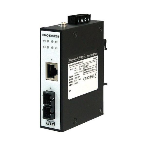 ダイヤトレンド 産業用メディアコンバータ SCポートタイプ シングルモード DMC-E1SCS1 1台 581-7296（直送品）