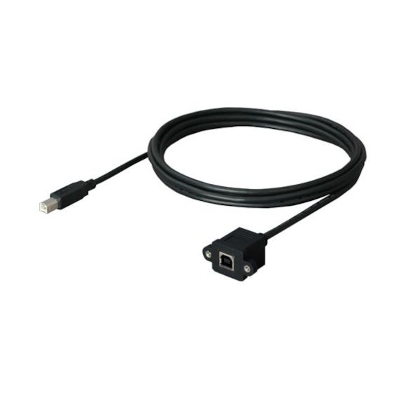 ダイヤトレンド 三菱CPU/三菱表示器/三菱インバータ/三菱ACサーボアンプ⇔PC用USBーUSB接続ケーブルパネル取付 DUPBB 1本（直送品）