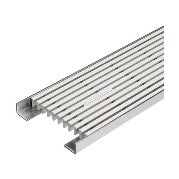 カネソウ 樹脂製グレーチング 縦目タイプ 屋内用 把手付 ベージュ PV-A-11520-BEIGE-TOTTETSUKI 1枚（直送品）